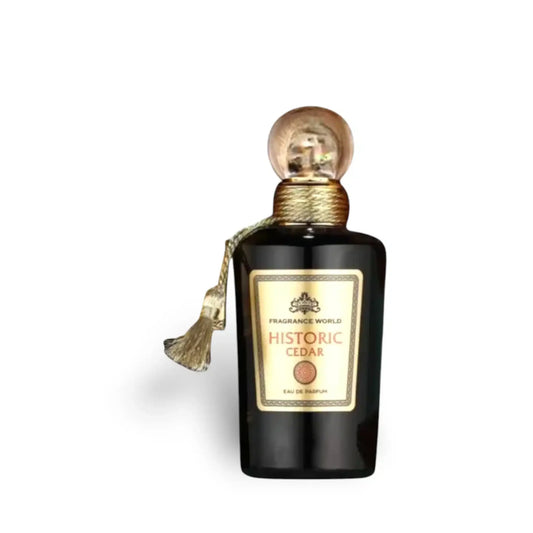 Fragrance World Historic Cedar EDP 100ml bottle and box